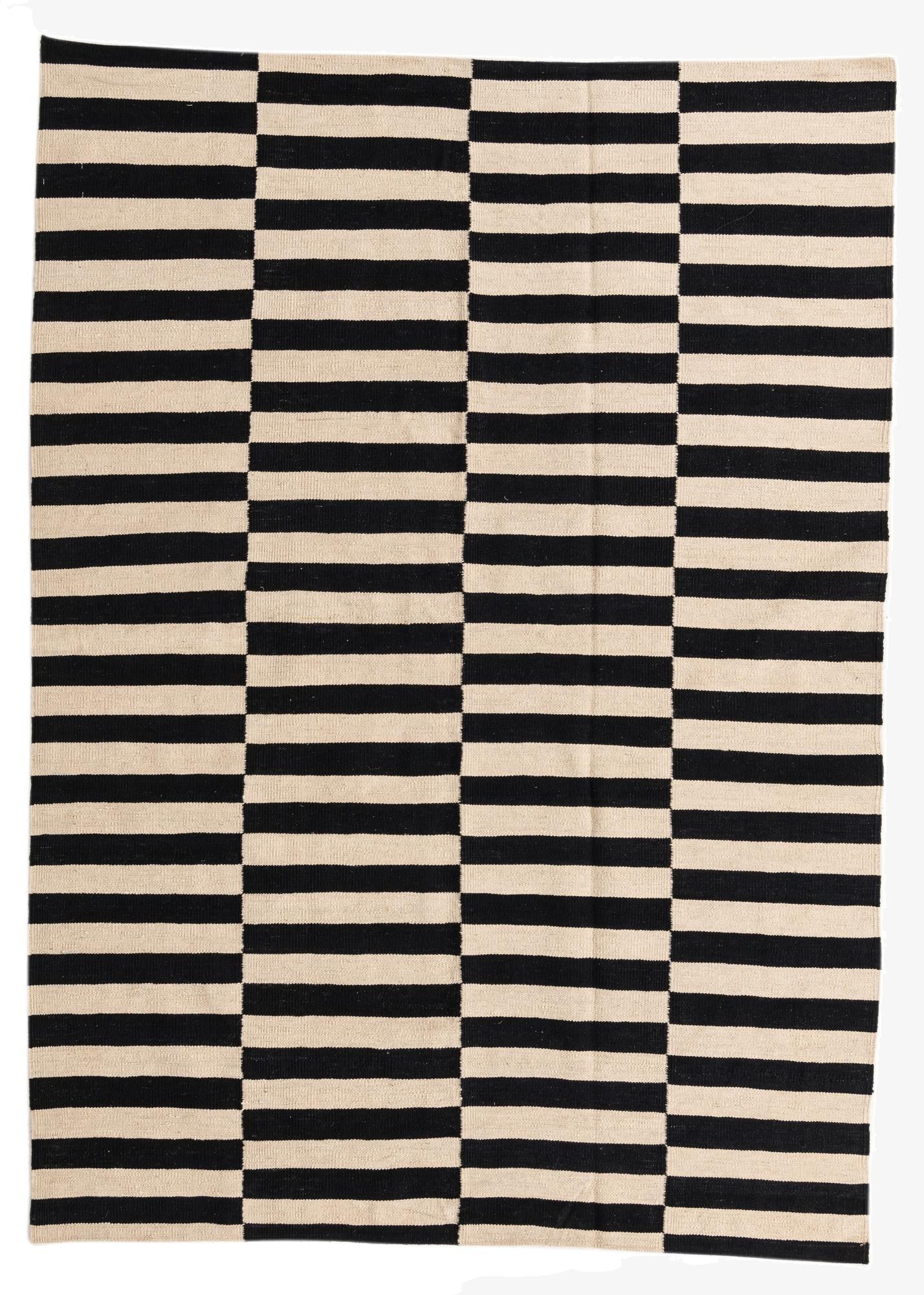 5' 7 x 7' 8  Hand Woven Kilim Modern Wool Rug