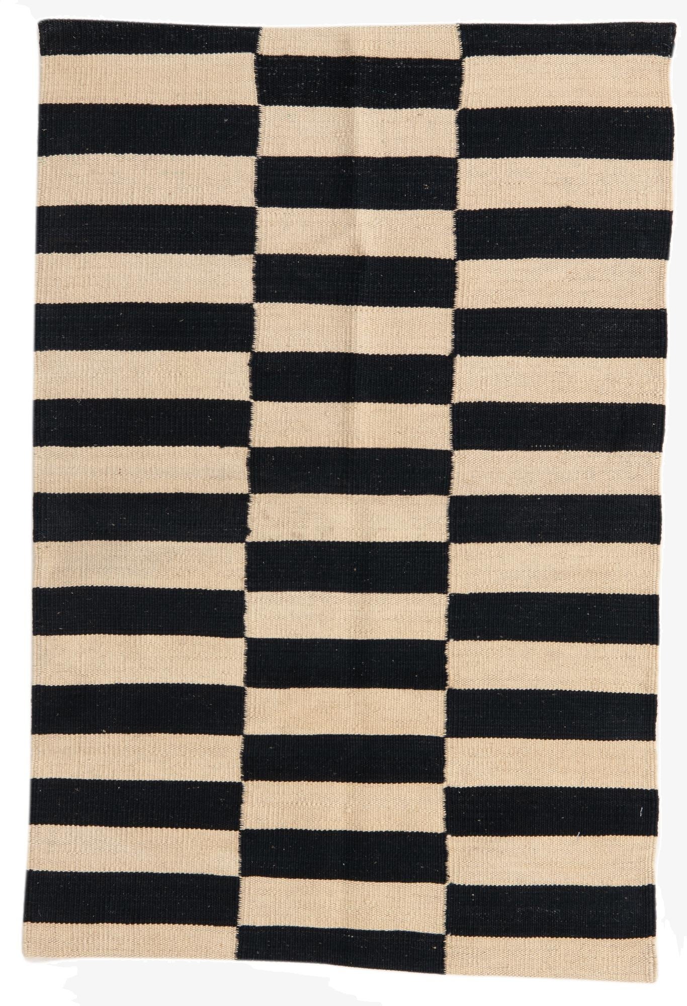 2' 8 x 3' 11  Hand Woven Kilim Modern Wool Rug