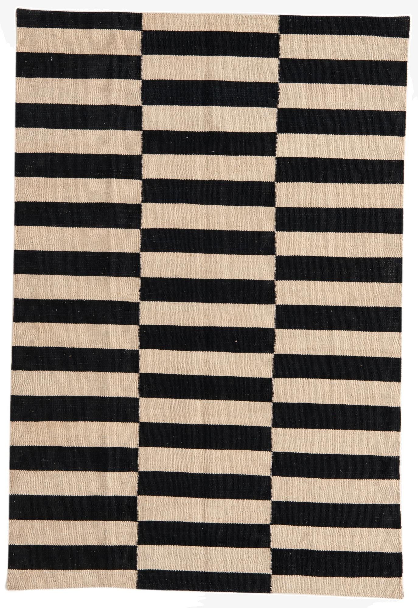 3' 3 x 4' 10  Hand Woven Kilim Modern Wool Rug