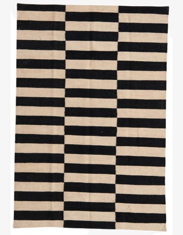 3' 3 x 4' 10 Hand Woven Kilim Modern Wool Rug
