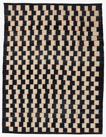 4' 11 x 6' 3 Hand Woven Kilim Modern Wool Rug