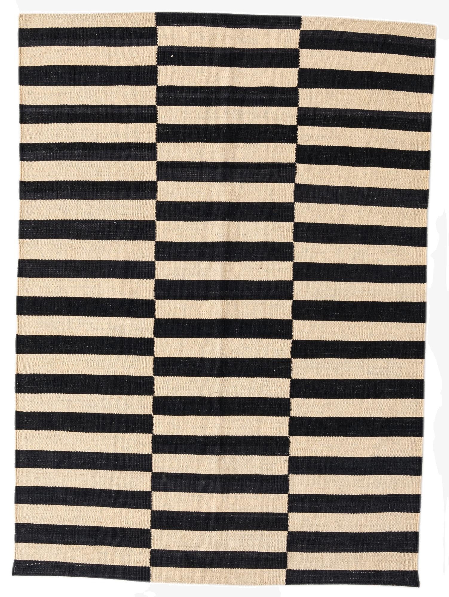 4' 3 x 5' 11  Hand Woven Kilim Modern Wool Rug