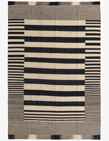 6' 8 x 9' 10 Hand Woven Kilim Modern Wool Rug