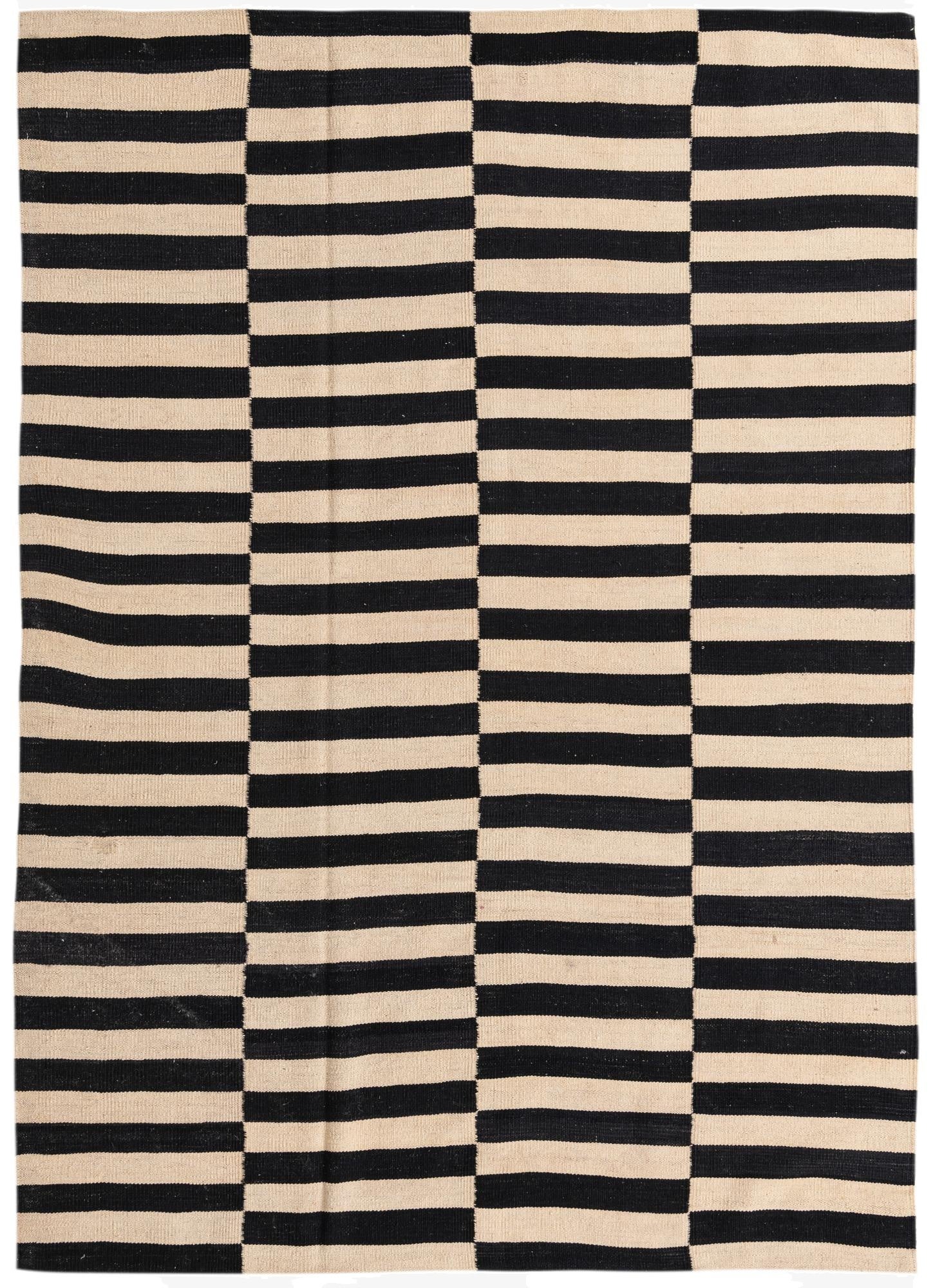 5' 7 x 7' 10  Hand Woven Kilim Modern Wool Rug