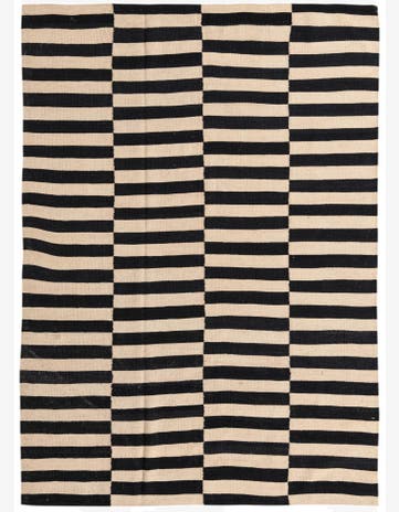 5' 7 x 7' 10 Hand Woven Kilim Modern Wool Rug