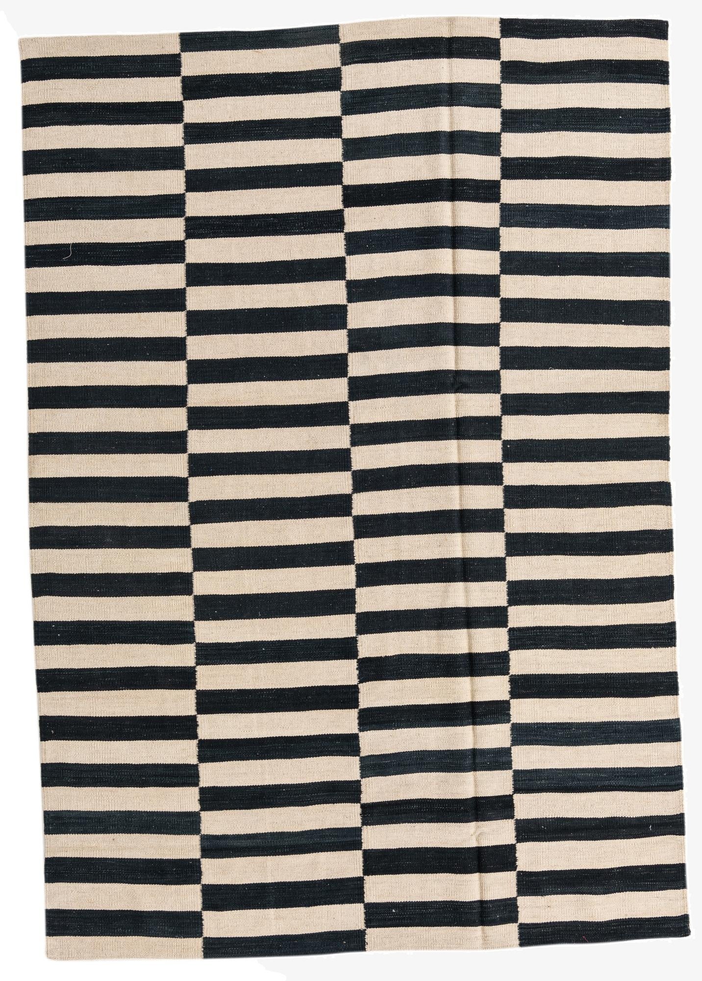 5' 4 x 7' 9  Hand Woven Kilim Modern Wool Rug