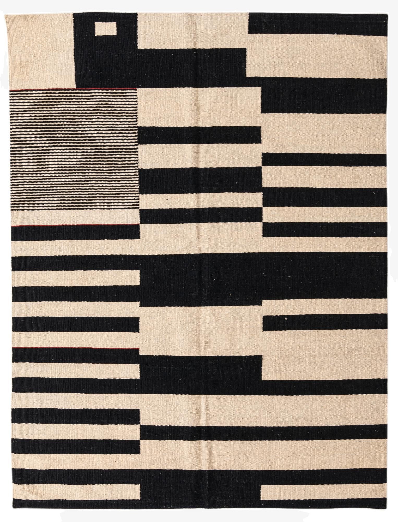 5' 9 x 7' 7  Hand Woven Kilim Modern Wool Rug