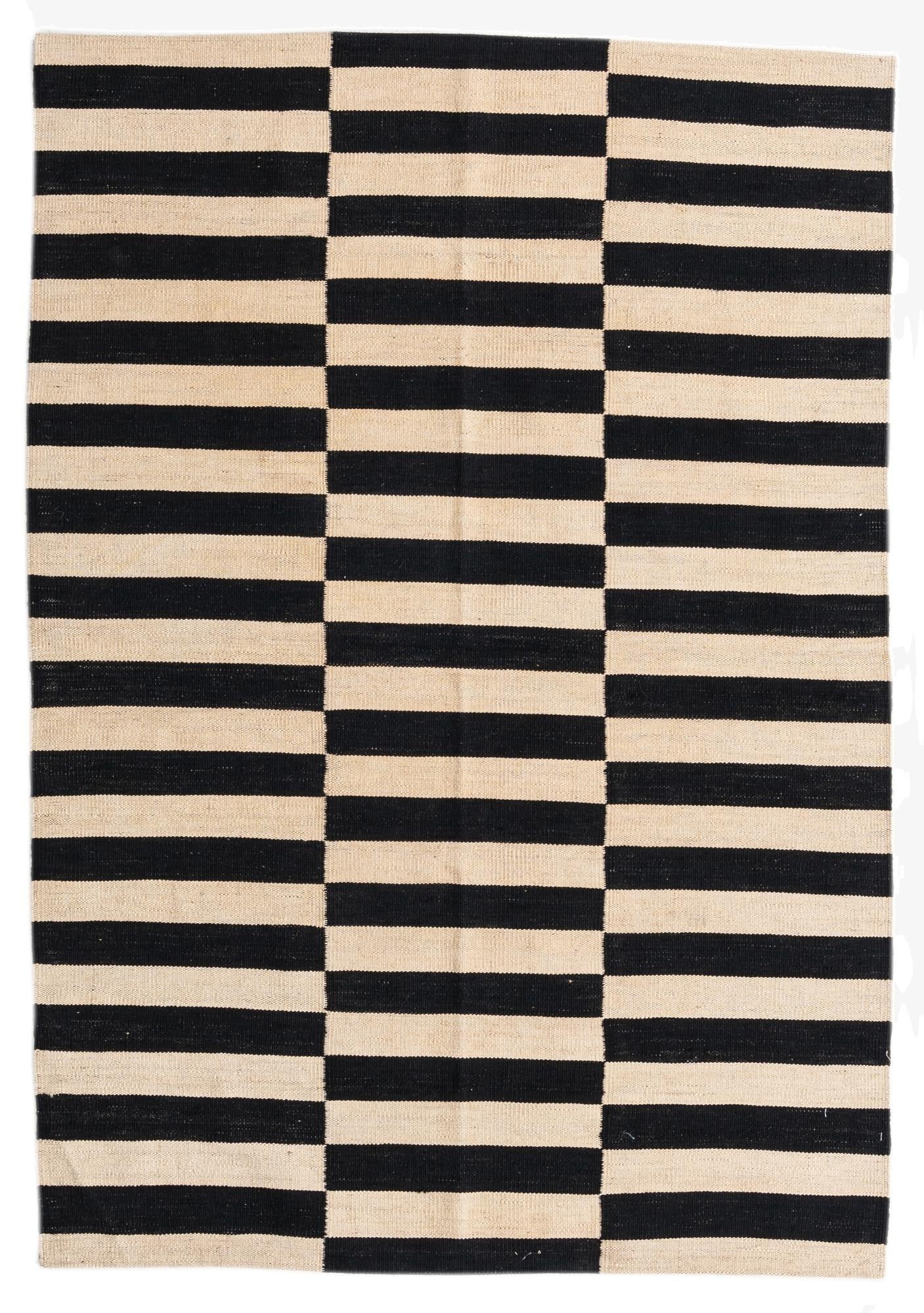 4' 1 x 5' 11  Hand Woven Kilim Modern Wool Rug