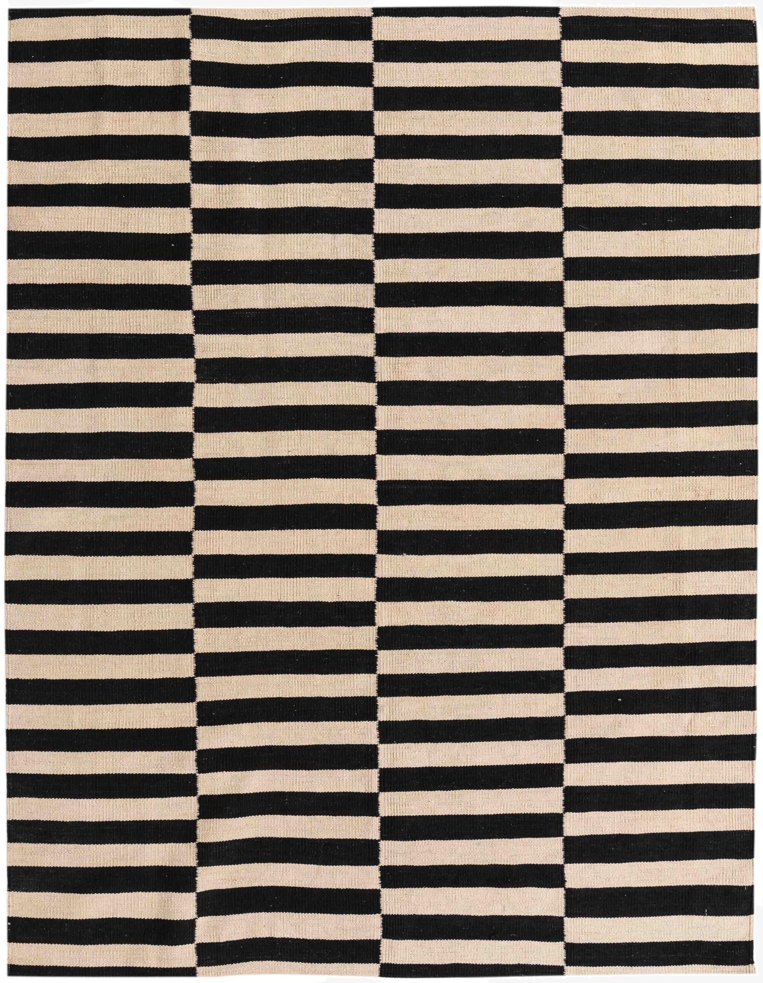 4' 11 x 6' 5  Hand Woven Kilim Modern Wool Rug