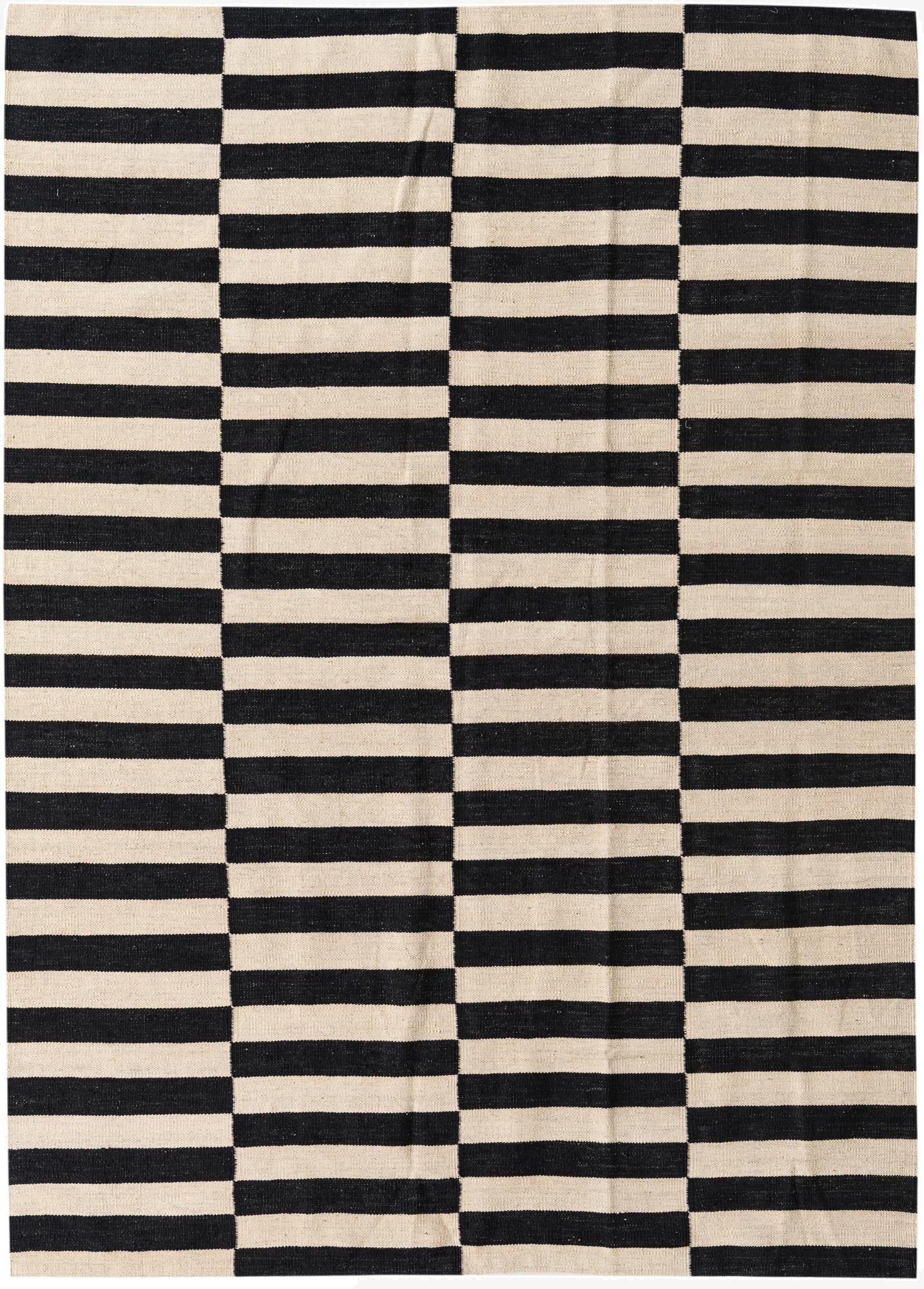 5' 7 x 7' 9  Hand Woven Kilim Modern Wool Rug