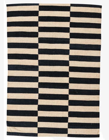 3' 4 x 4' 10 Hand Woven Kilim Modern Wool Rug