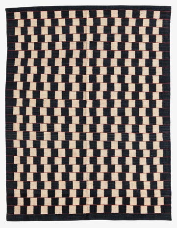 4' 11 x 6' 4 Hand Woven Kilim Modern Wool Rug