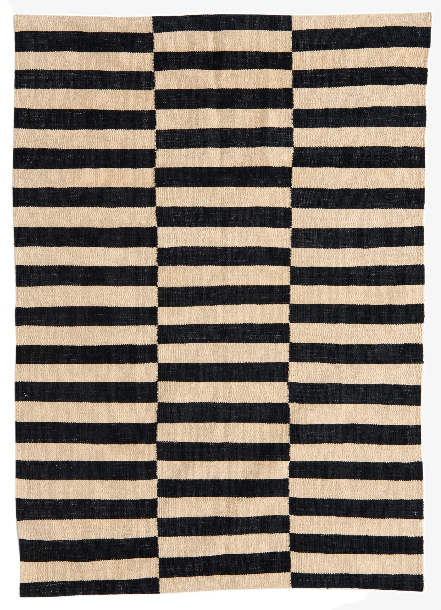 4' 3 x 5' 10  Hand Woven Kilim Modern Wool Rug