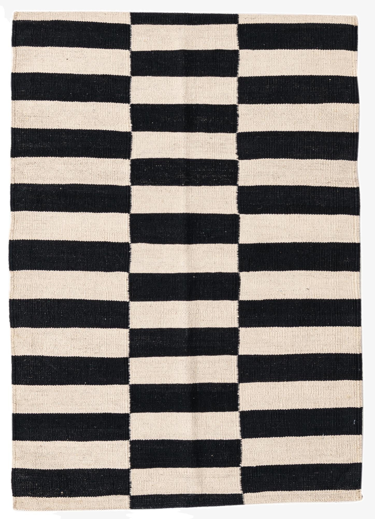 2' 8 x 3' 9  Hand Woven Kilim Modern Wool Rug