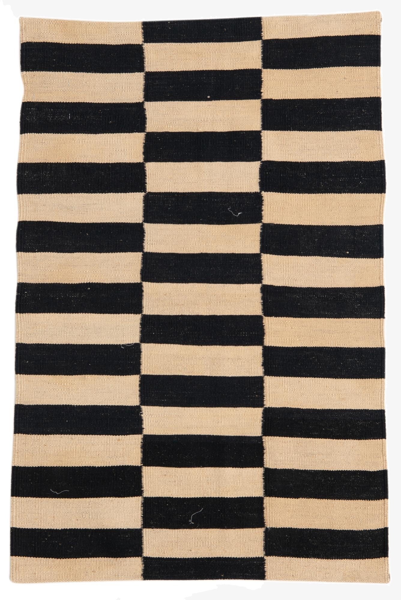 2' 8 x 3' 11  Hand Woven Kilim Modern Wool Rug