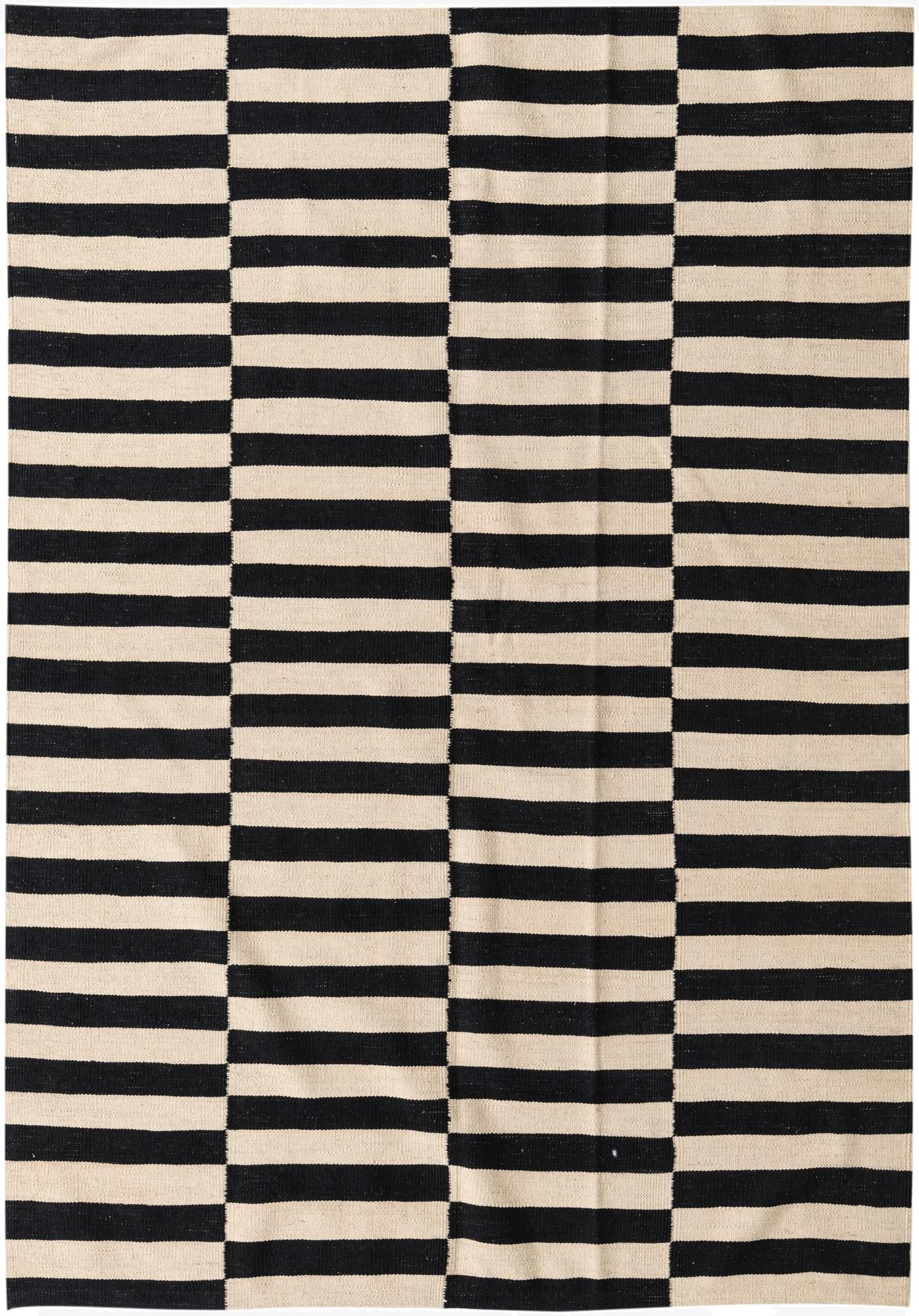 3' 4 x 4' 8  Hand Woven Kilim Modern Wool Rug