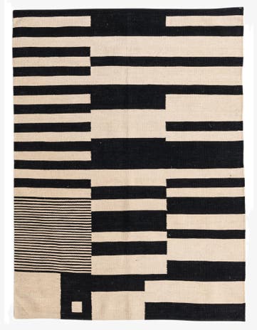4' 11 x 6' 7 Hand Woven Kilim Modern Wool Rug