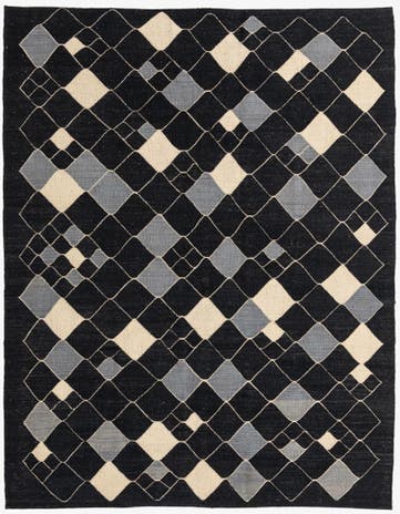 6' 2 x 7' 10 Hand Woven Kilim Modern Wool Rug