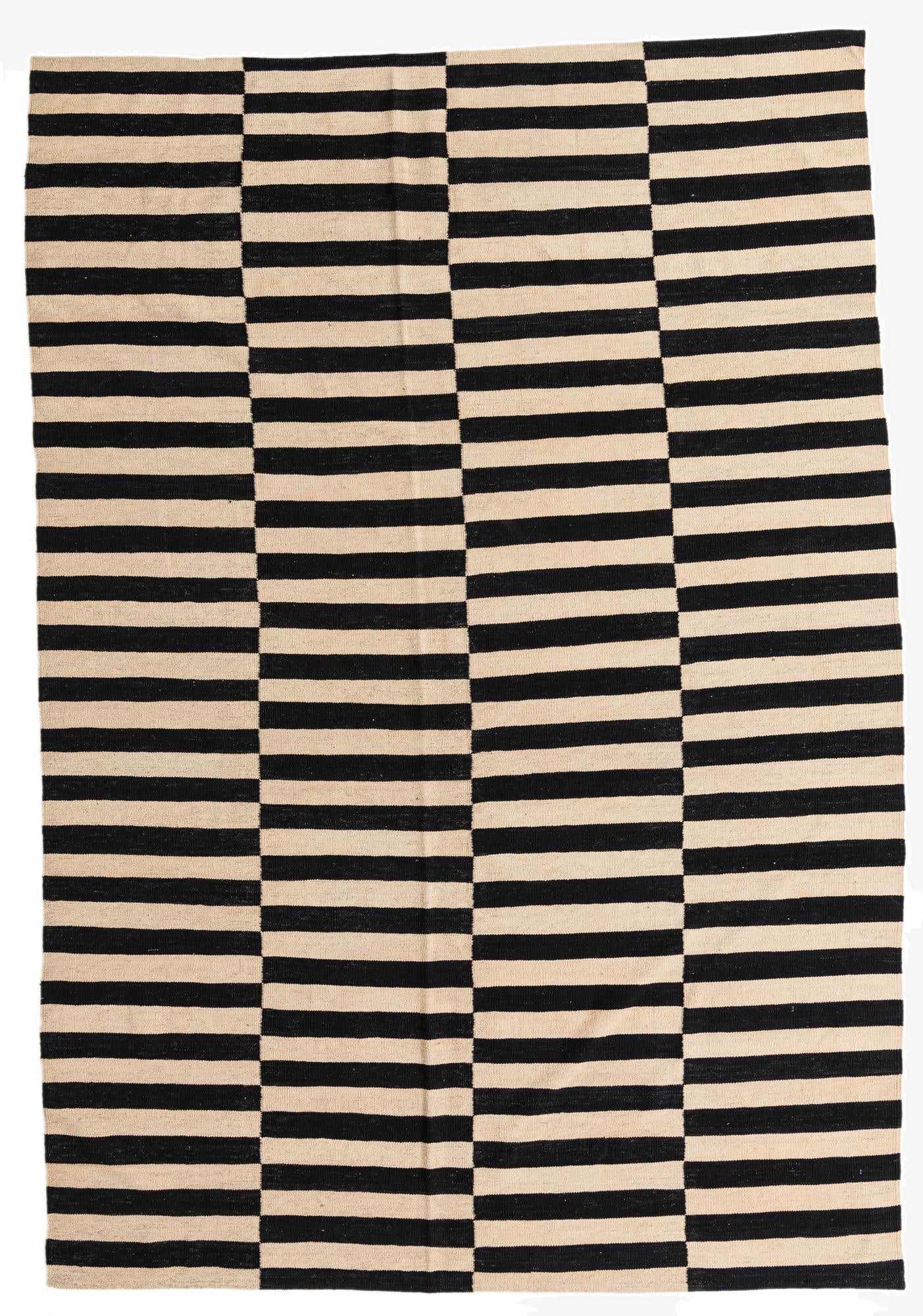 6' 9 x 9' 9  Hand Woven Kilim Modern Wool Rug