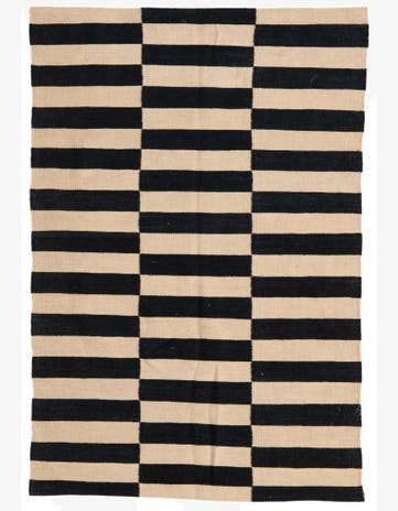 3' 3 x 4' 10 Hand Woven Kilim Modern Wool Rug