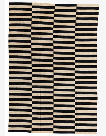 6' 8 x 9' 10 Hand Woven Kilim Modern Wool Rug