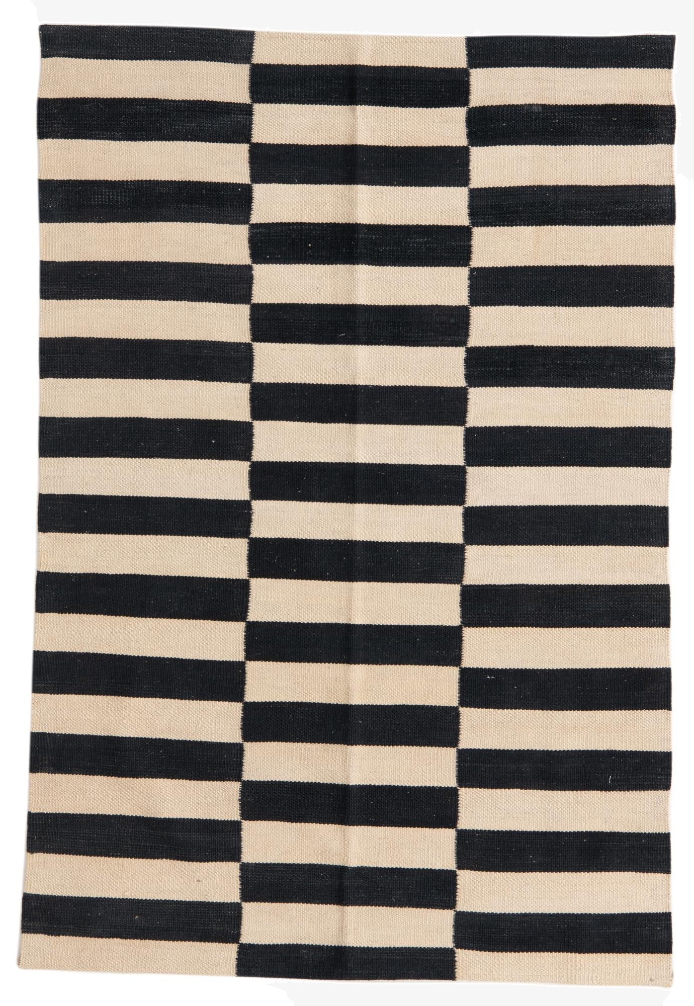 3' 3 x 4' 11  Hand Woven Kilim Modern Wool Rug