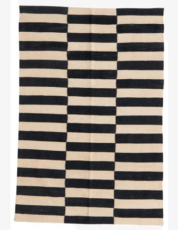 3' 3 x 4' 11 Hand Woven Kilim Modern Wool Rug