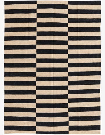 4' 2 x 5' 10 Hand Woven Kilim Modern Wool Rug