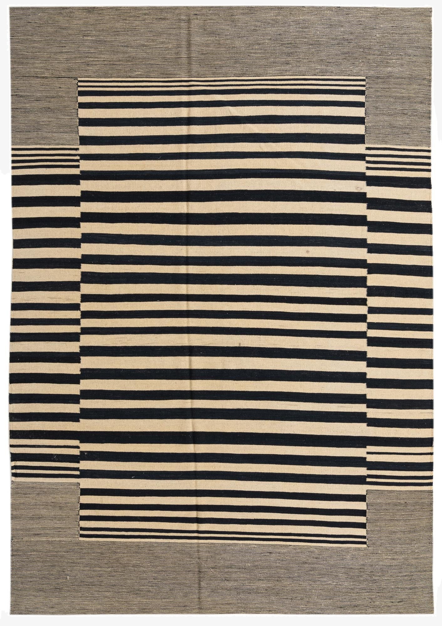 6' 6 x 9' 7  Hand Woven Kilim Modern Wool Rug