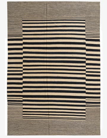 6' 6 x 9' 7 Hand Woven Kilim Modern Wool Rug