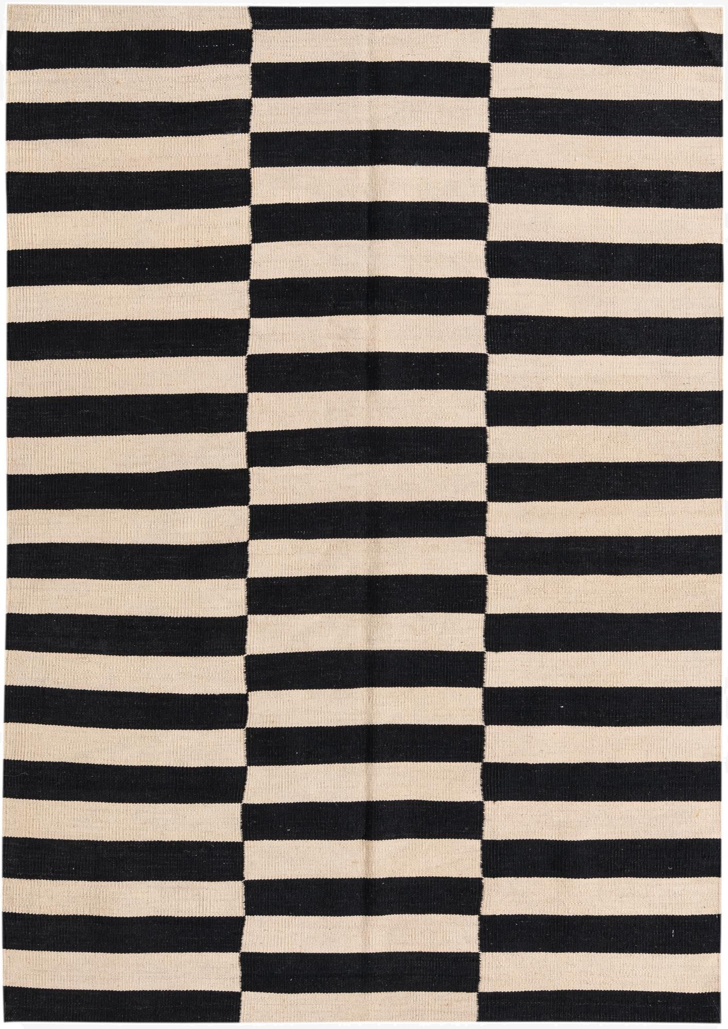 4' 1 x 5' 11  Hand Woven Kilim Modern Wool Rug