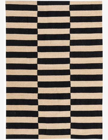 3' 4 x 4' 10 Hand Woven Kilim Modern Wool Rug