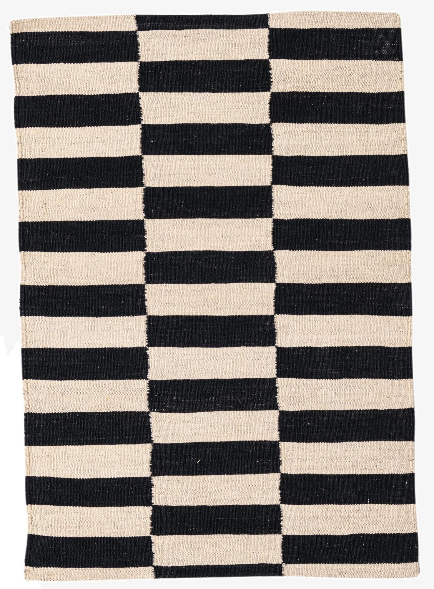 2' 8 x 3' 10  Hand Woven Kilim Modern Wool Rug