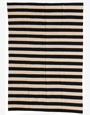 5' 6 x 8' 1 Hand Woven Kilim Modern Wool Rug