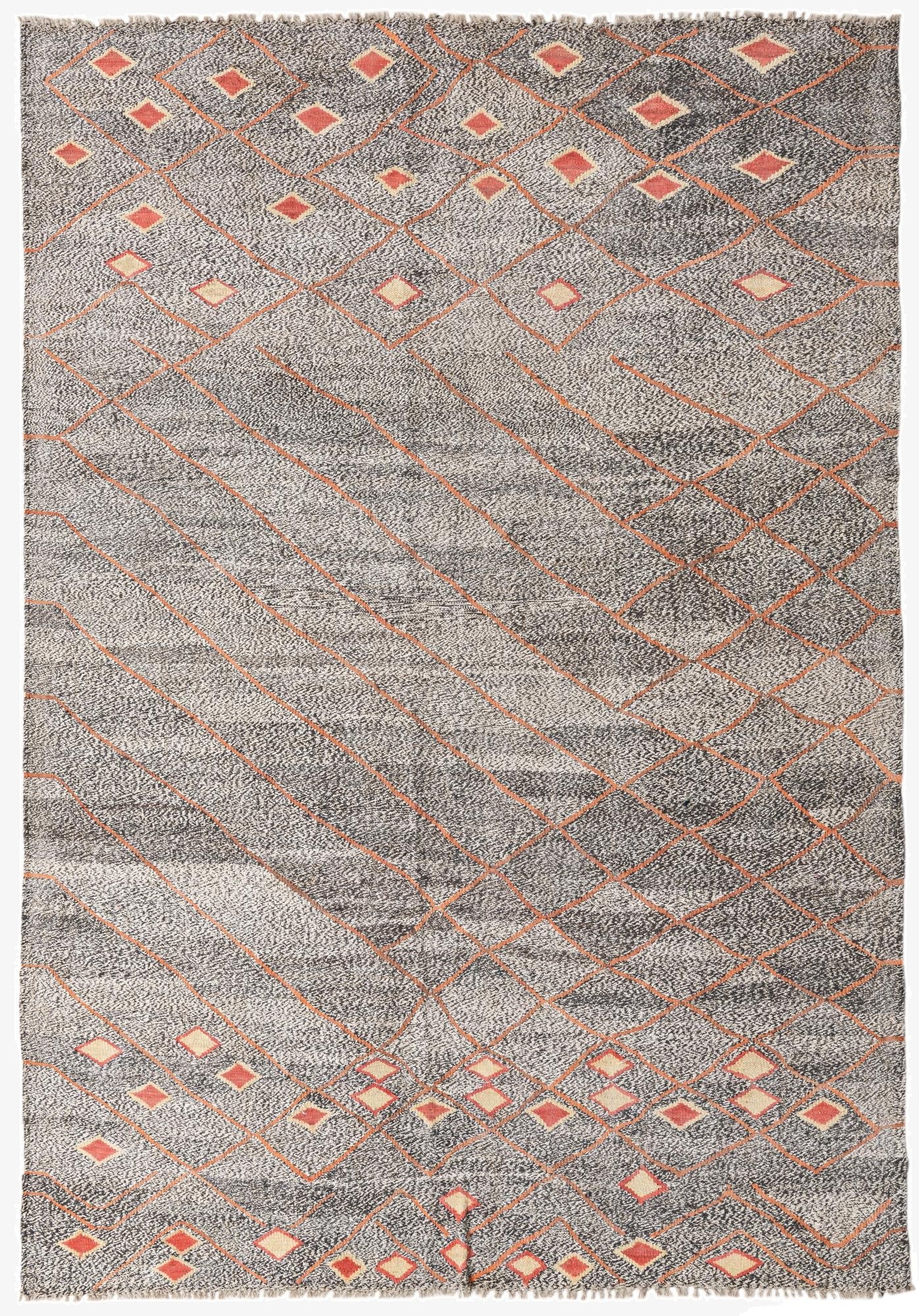 6' 6 x 9' 5  Hand Woven Kilim Modern Wool Rug