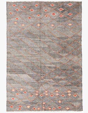 6' 6 x 9' 5 Hand Woven Kilim Modern Wool Rug