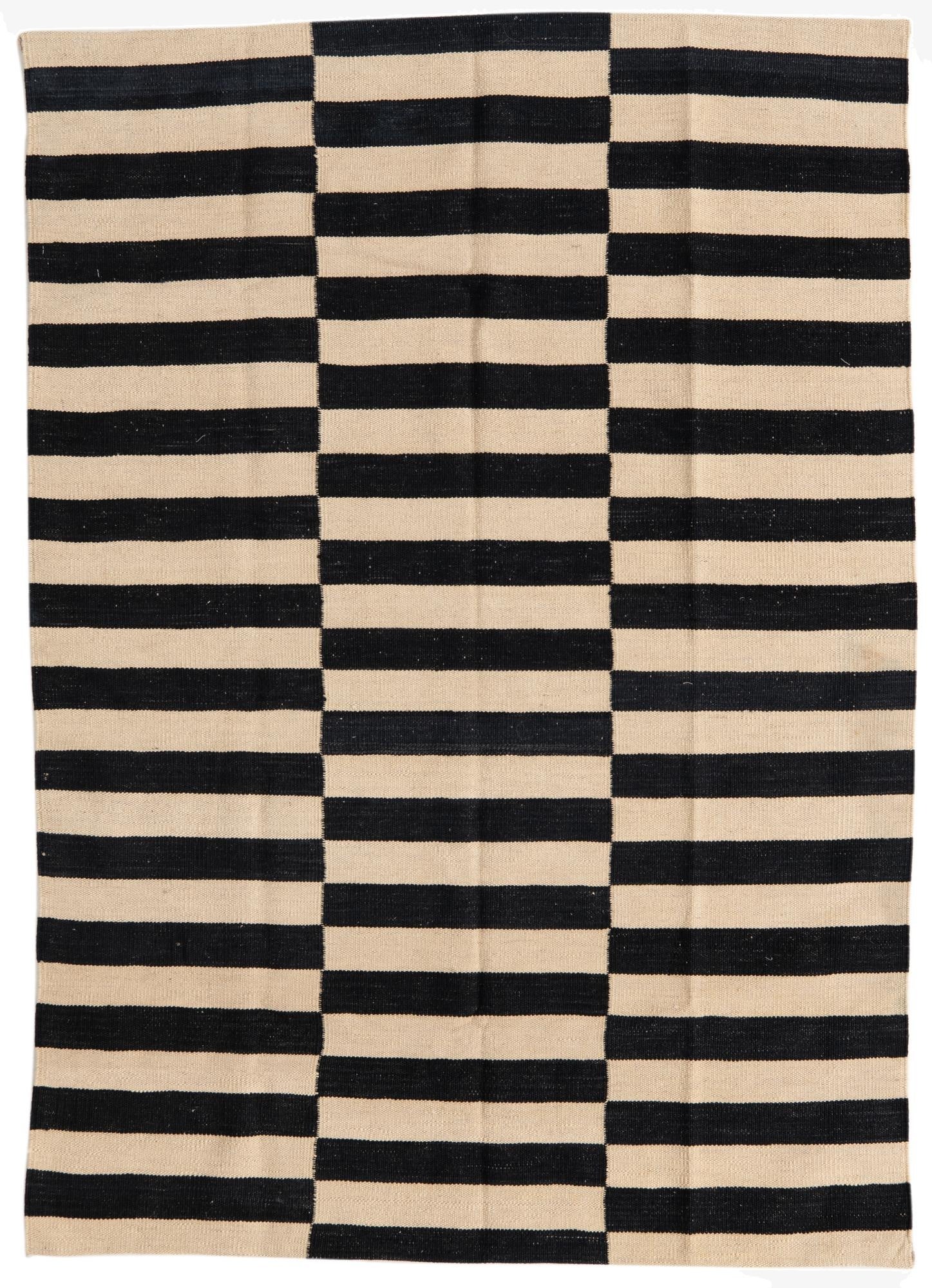 4' x 5' 9  Hand Woven Kilim Modern Wool Rug