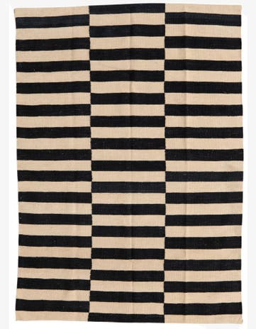 4' x 5' 9 Hand Woven Kilim Modern Wool Rug