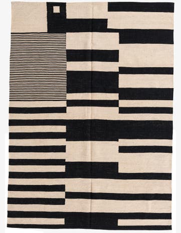 5' 8 x 7' 9 Hand Woven Kilim Modern Wool Rug