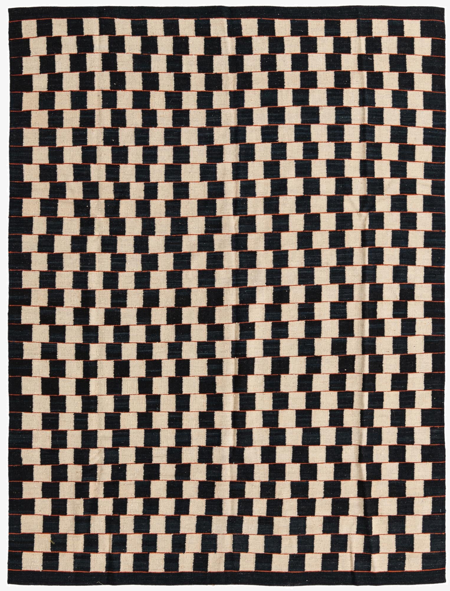 5' 9 x 7' 7  Hand Woven Kilim Modern Wool Rug