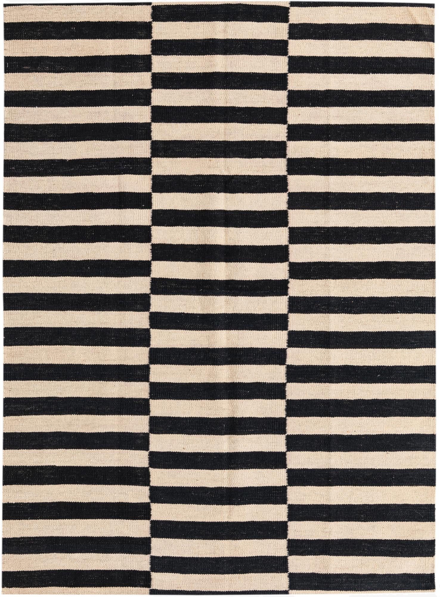 4' 1 x 5' 8  Hand Woven Kilim Modern Wool Rug