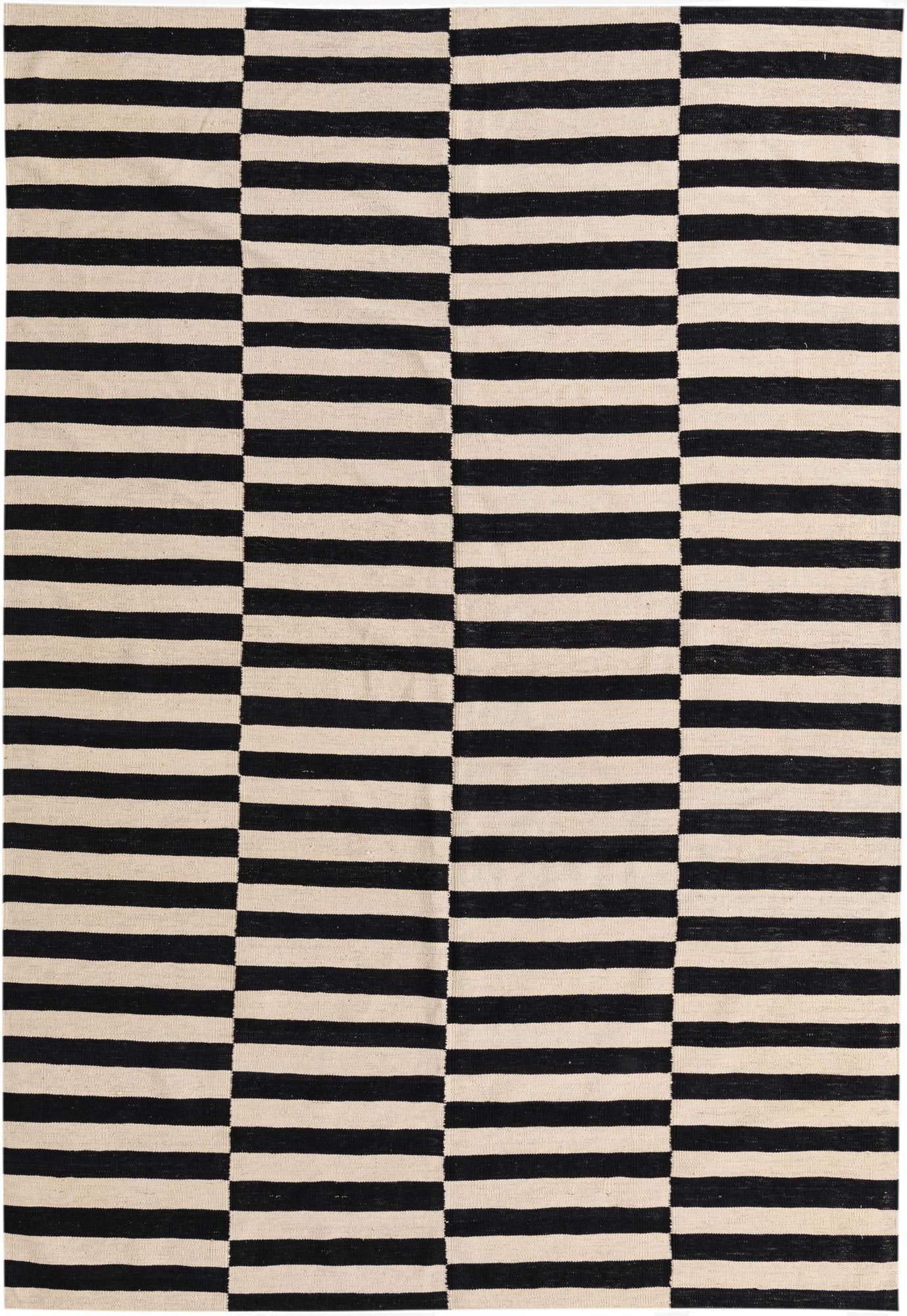 6' 8 x 9' 10  Hand Woven Kilim Modern Wool Rug