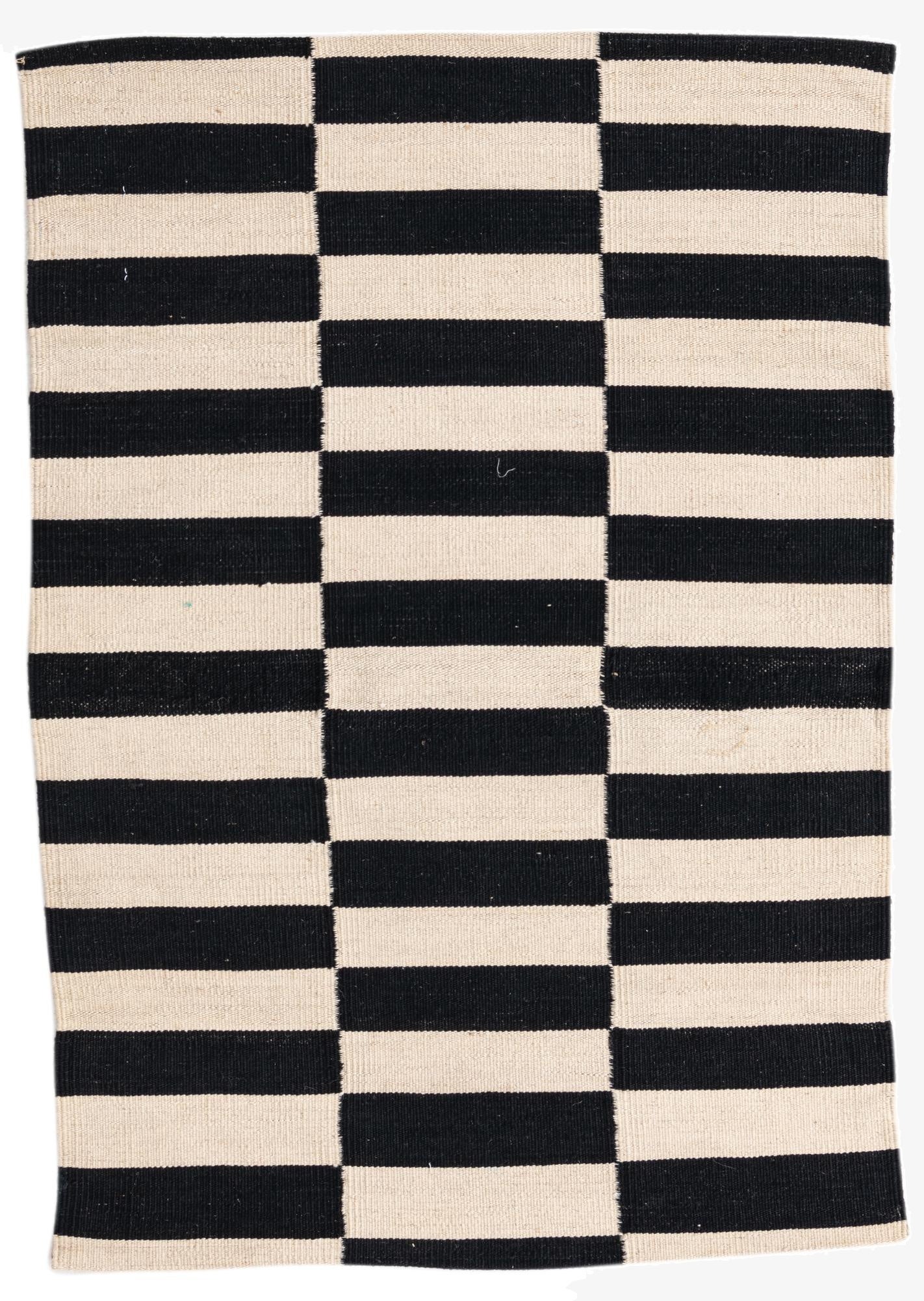 2' 8 x 3' 9  Hand Woven Kilim Modern Wool Rug