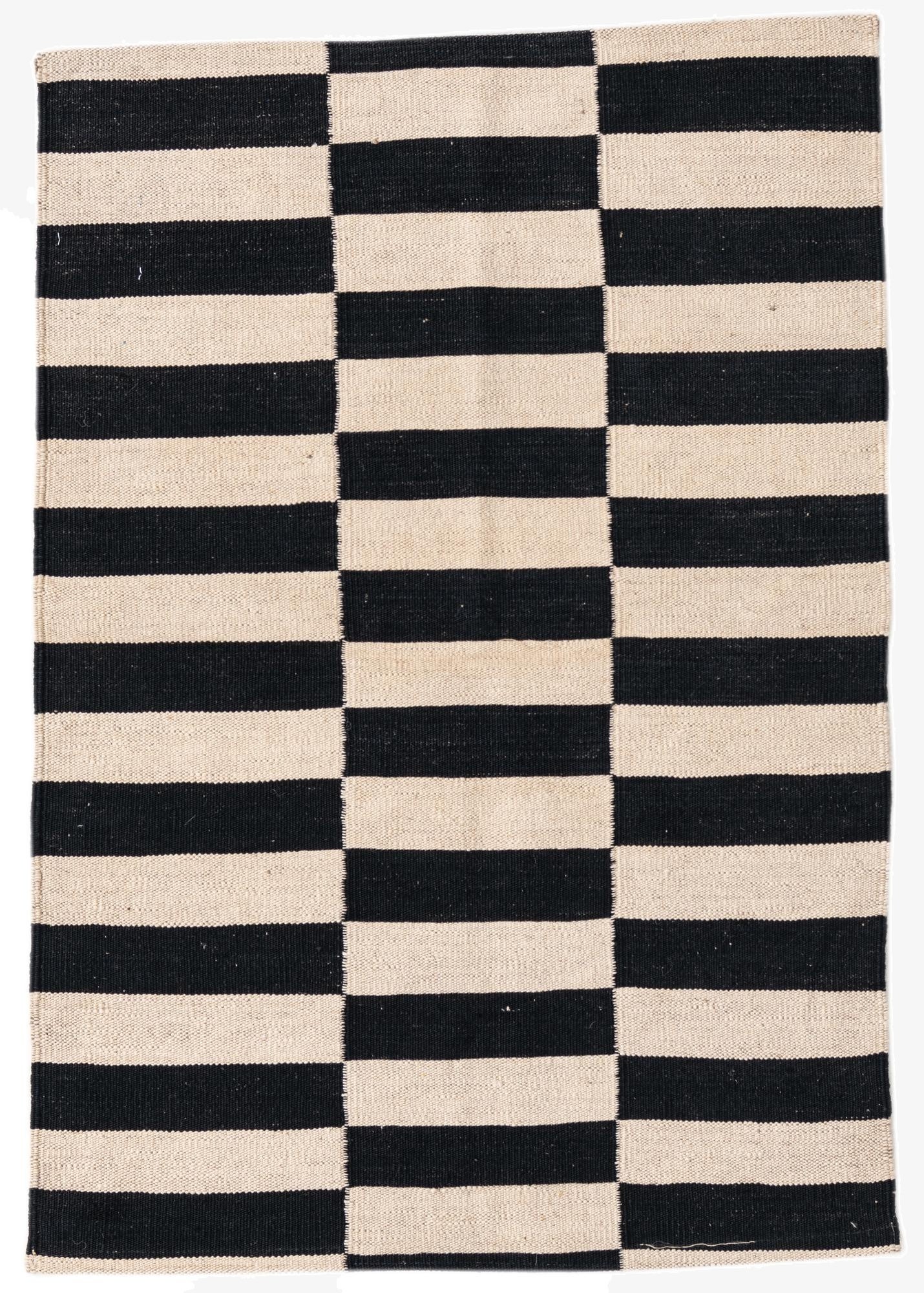 2' 8 x 3' 10  Hand Woven Kilim Modern Wool Rug