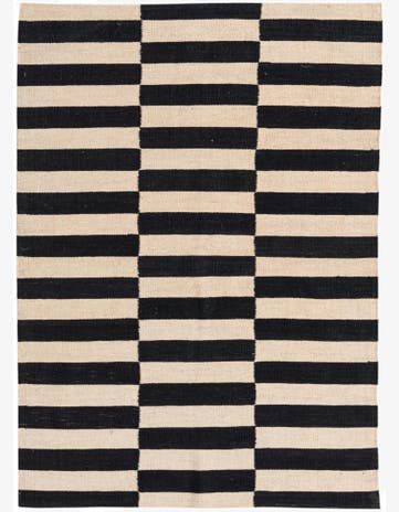 3' 6 x 4' 10 Hand Woven Kilim Modern Wool Rug