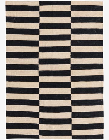 3' 4 x 4' 10 Hand Woven Kilim Modern Wool Rug