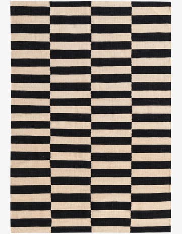 4' 1 x 5' 11 Hand Woven Kilim Modern Wool Rug