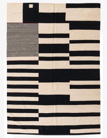 6' 7 x 9' 4 Hand Woven Kilim Modern Wool Rug