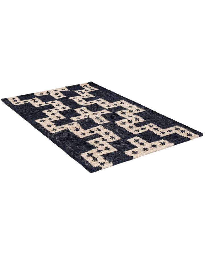 2' x 3' 1 Hand Woven Kilim Wool Rug