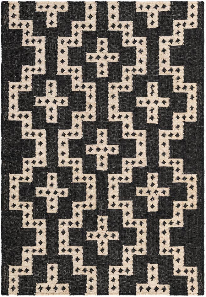 Detail image of 4' 1 x 6' 1 Hand Woven Kilim Wool Rug